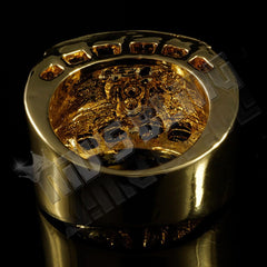 14k Gold Iced Micropave Pinky Ring