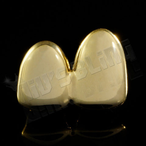 Gold Double Top Two Tooth Cap
