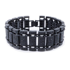 14k Black Gold Iced Ladder Bracelet