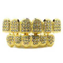 14k Iced CZ Gold Grillz