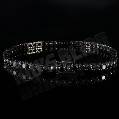 18K Black Gold 1 Row Tennis Bracelet