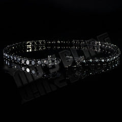 18K Black Gold 1 Row Tennis Bracelet