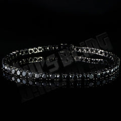 18K Black Gold 1 Row Tennis Bracelet