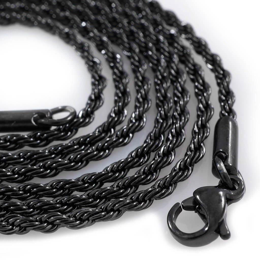 18K Black Gold Rope Chain – Niv's Bling - Main Image