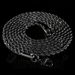 18K Black Gold Rope Chain
