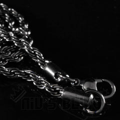 18K Black Gold Rope Chain