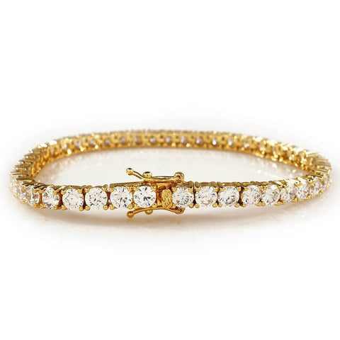 18K Gold 1 Row Tennis Bracelet