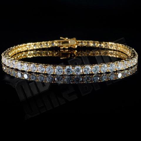 18K Gold 1 Row Tennis Bracelet