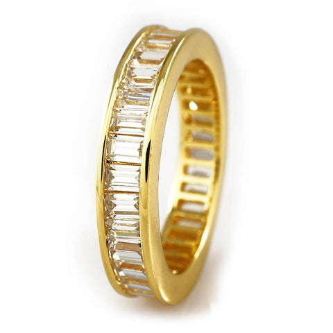 18K Gold Baguette Cut Eternity Ring