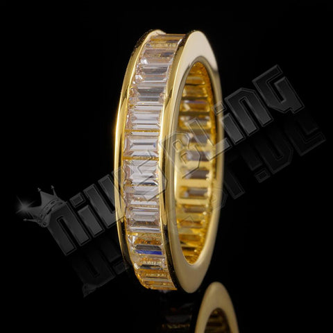 18K Gold Baguette Cut Eternity Ring