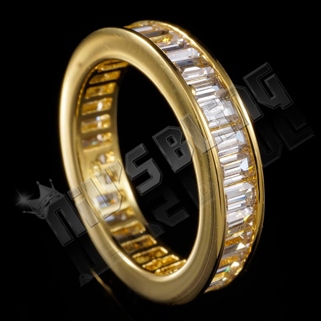 18K Gold Baguette Cut Eternity Ring