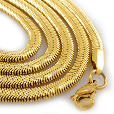 18K Gold Herringbone Snake Chain