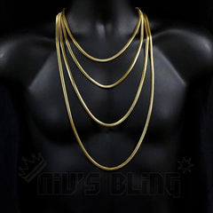 18K Gold Herringbone Snake Chain