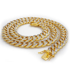 18K Gold Iced Cuban Chain