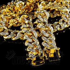 18K Gold Iced Cuban Chain