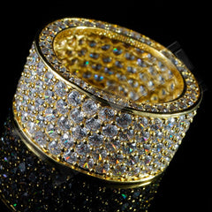 18K Gold Iced Eternity Wedding Ring