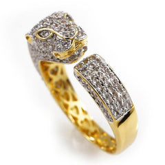 18K Gold Iced Panther Jaguar Ring