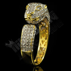 18K Gold Iced Panther Jaguar Ring