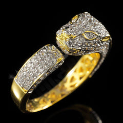 18K Gold Iced Panther Jaguar Ring