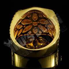 18K Gold Plated Iced Presidential Ring