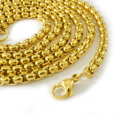 18K Gold Round Box Chain