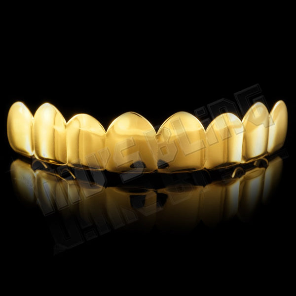 18K Gold Stainless Steel 8 Tooth Grillz Niv's Bling