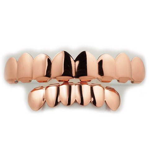 18K Rose Gold Plated Stainless Steel 8 Tooth Grillz