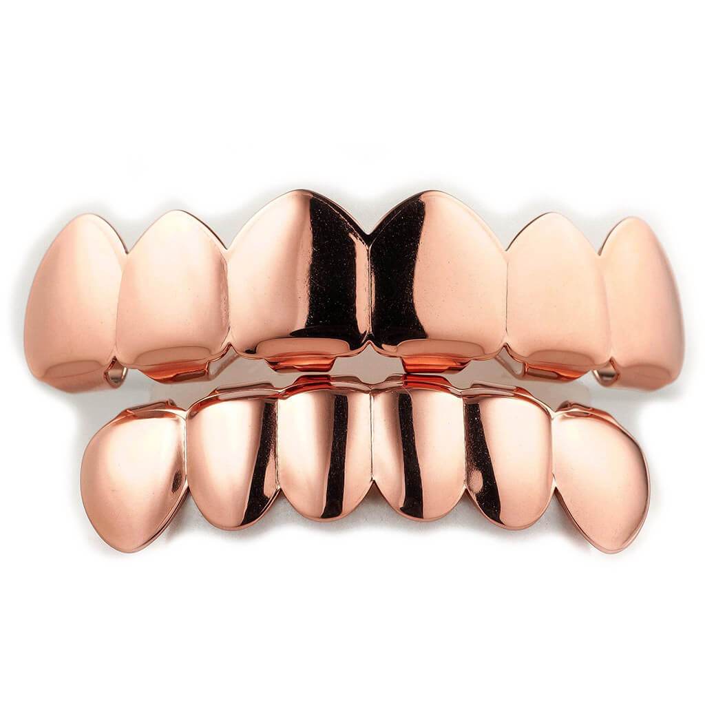 18K Rose Gold Stainless Steel 6 Tooth Grillz