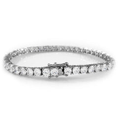 18K White Gold 1 Row Tennis Bracelet