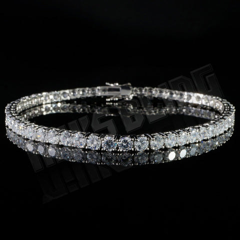 18K White Gold 1 Row Tennis Bracelet