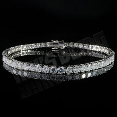 18K White Gold 1 Row Tennis Bracelet