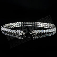 18K White Gold 1 Row Tennis Bracelet