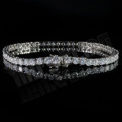 18K White Gold 1 Row Tennis Bracelet