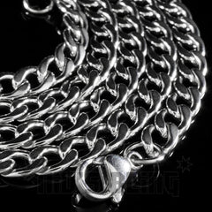 18K White Gold Cuban Link Chain