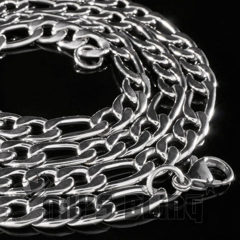 18K White Gold Figaro Chain