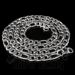 18K White Gold Figaro Chain