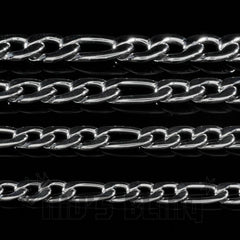 18K White Gold Figaro Chain