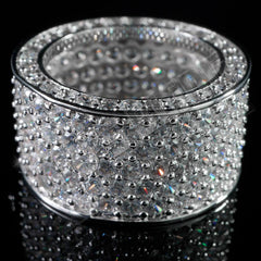 18K White Gold Iced Eternity Wedding Ring