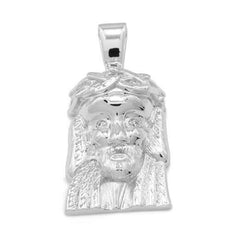 18K White Gold Plated Jesus Piece 6 With Box Chain