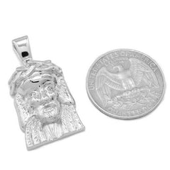 18K White Gold Plated Jesus Piece 6 With Box Chain