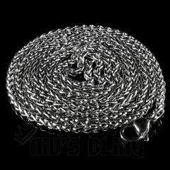 18K White Gold Wheat Chain