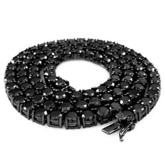 18k Black Gold 1 Row 5MM Iced Chain