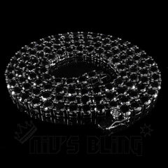 18k Black Gold 1 Row 5MM Iced Chain