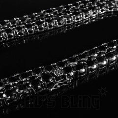 18k Black Gold 1 Row 5MM Iced Chain