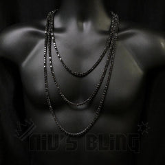 18k Black Gold 1 Row 5MM Iced Chain