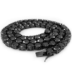 18k Black Gold 1 Row 8MM Iced Chain