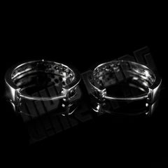 18k Black Gold Iced Huggie Hoop Earrings