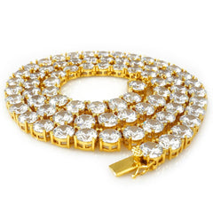 18k Gold 1 Row 8MM Iced Chain