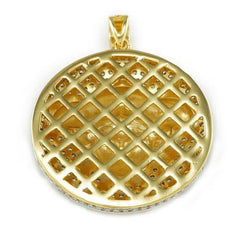 18k Gold Iced Medusa Pendant with Box Chain