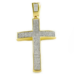18k Gold Jesus Cross 1 With Rope Chain